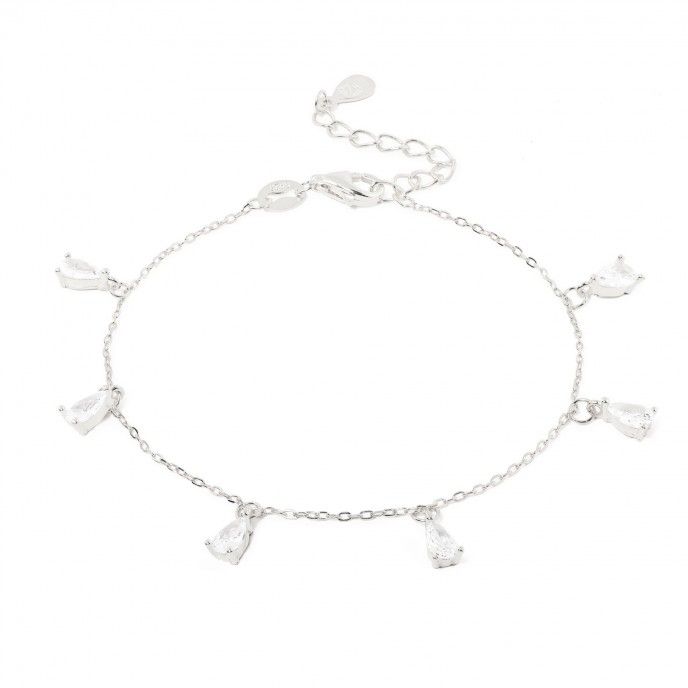 SILVER BRACELET WITH DROPS