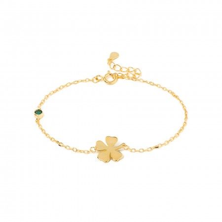 SILVER BRACELET WITH CLOVER