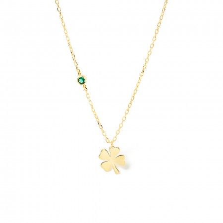 SILVER NECKLACE WITH CLOVER