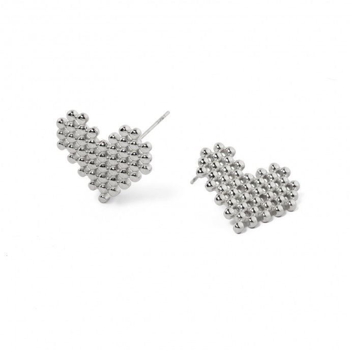 STEEL HEART EARRINGS