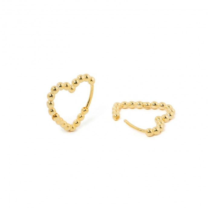 HEART SILVER HOOPS