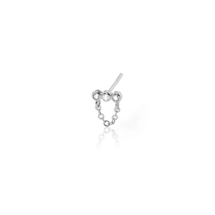 SILVER EARRING WITH CHAIN