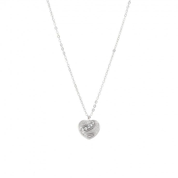 STEEL NECKLACE WITH HEART